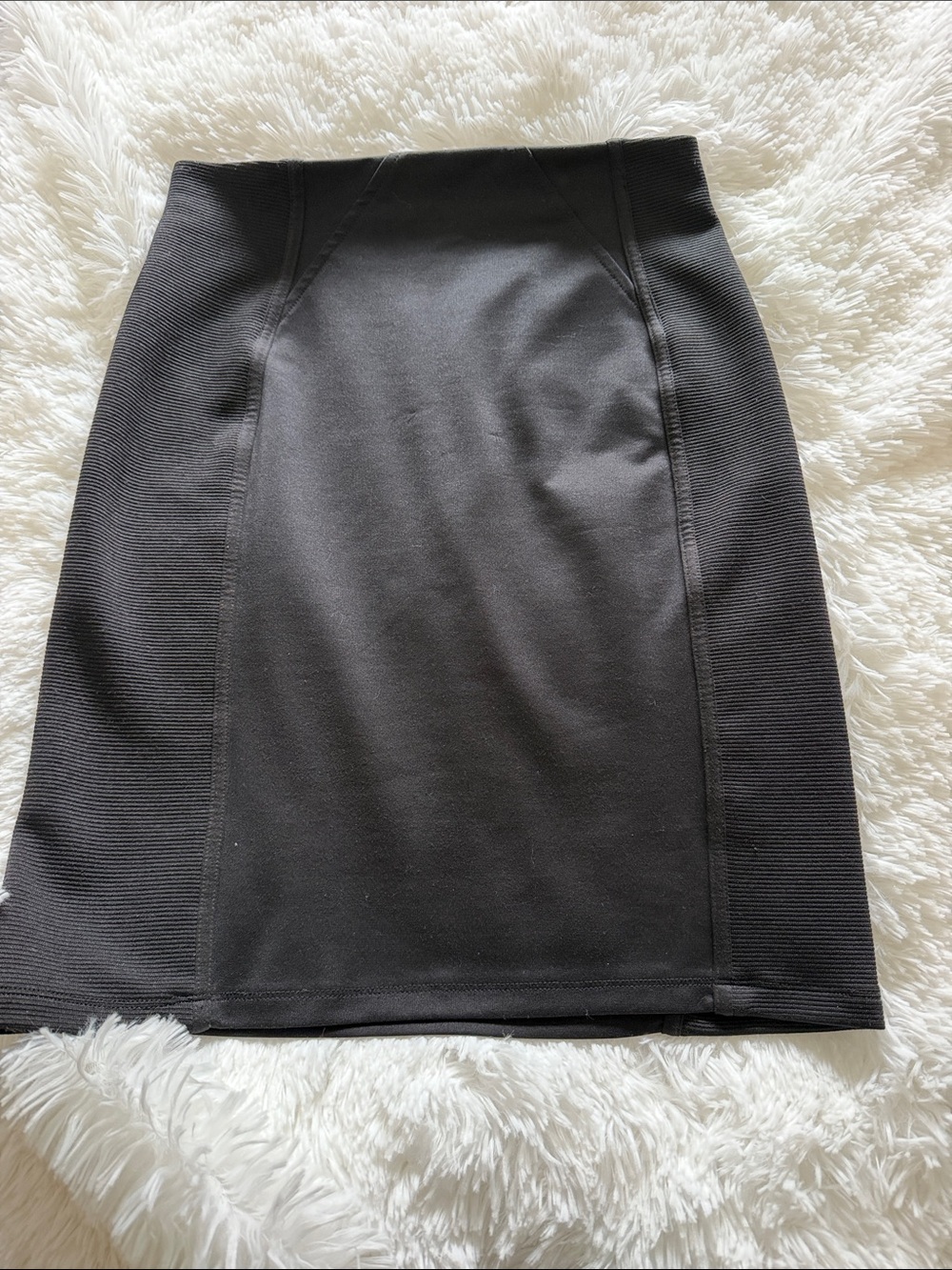 Joseph Ribkoff Black Textured Panel Pencil Skirt